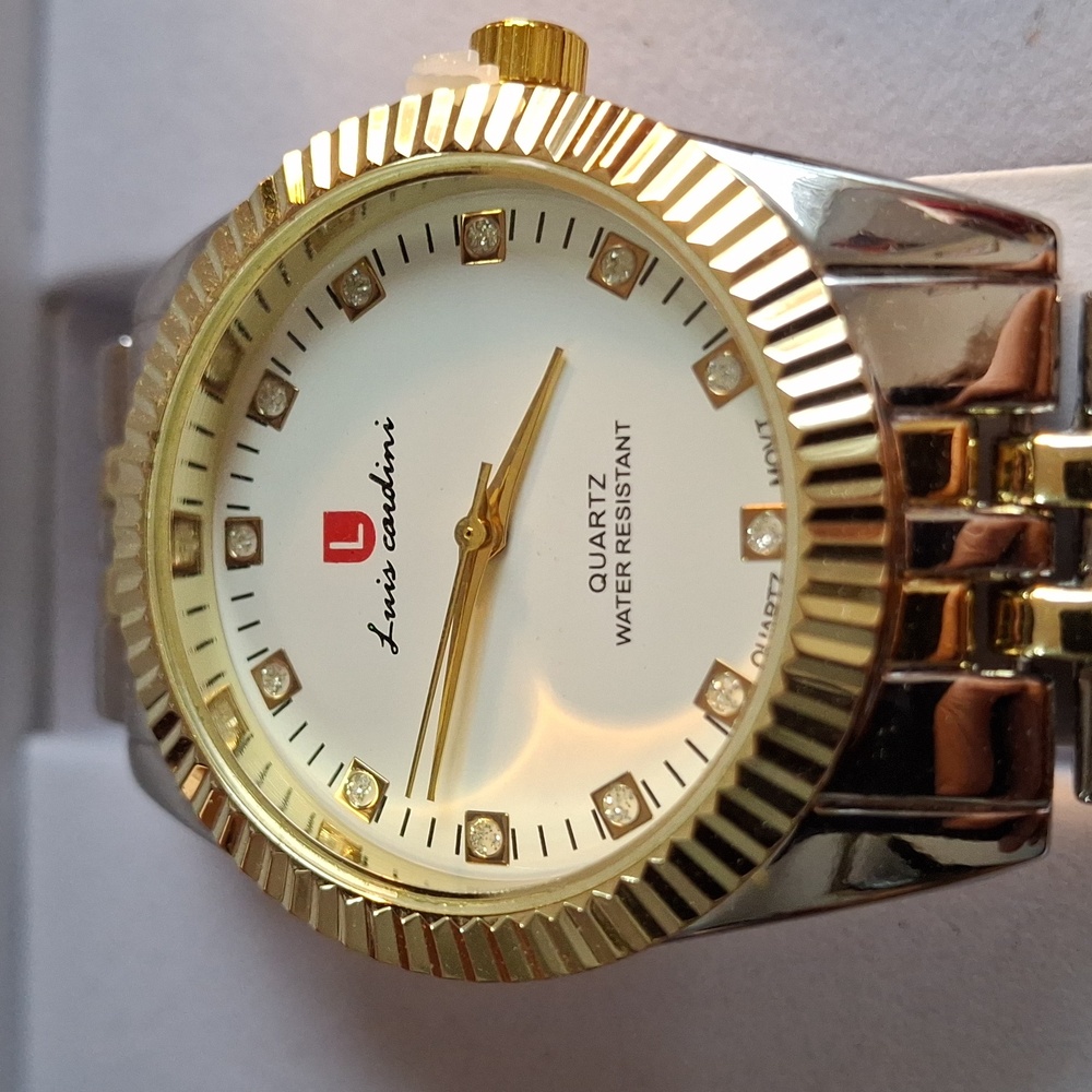 Luis Cardini NWT watches his & hers, water resistant, stainless steel (W034)
